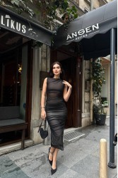 Kadın Elbise - Transparan - Grace