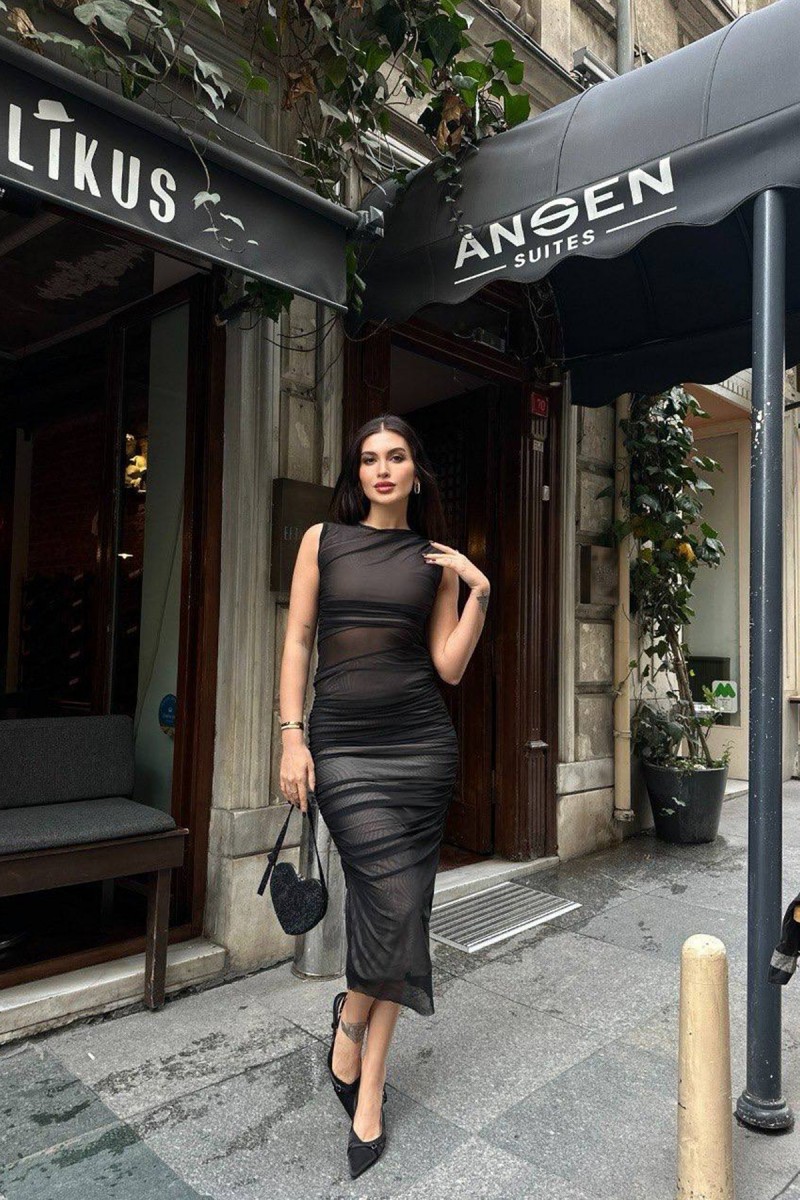 Kadın Elbise - Transparan - Grace