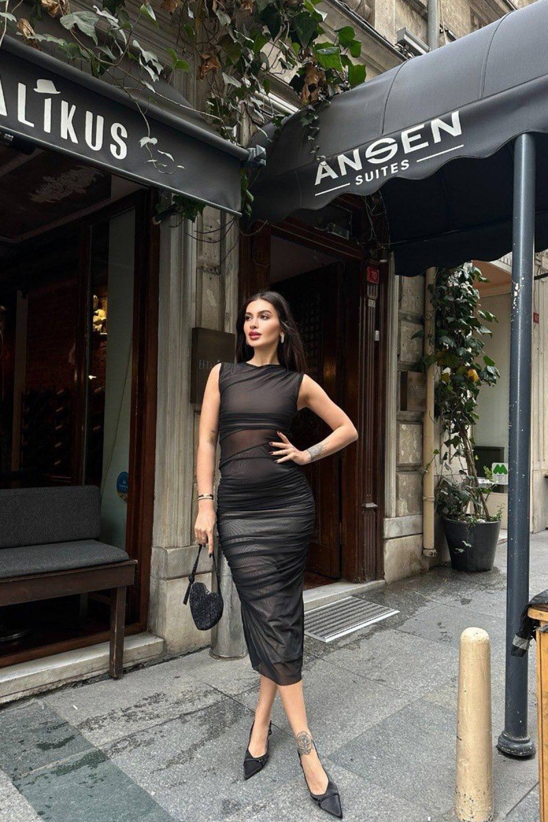 Kadın Elbise - Transparan - Grace