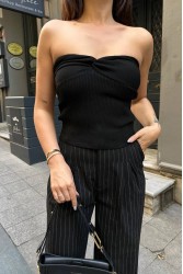 Kadın Bustier Üst - Emily - Siyah