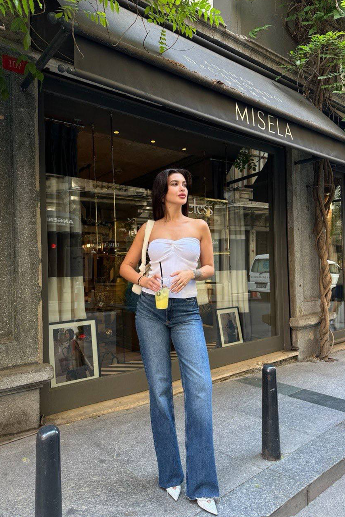 Kadın Bustier Üst - Emily - Beyaz