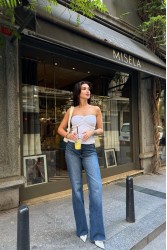 Kadın Bustier Üst - Emily - Beyaz