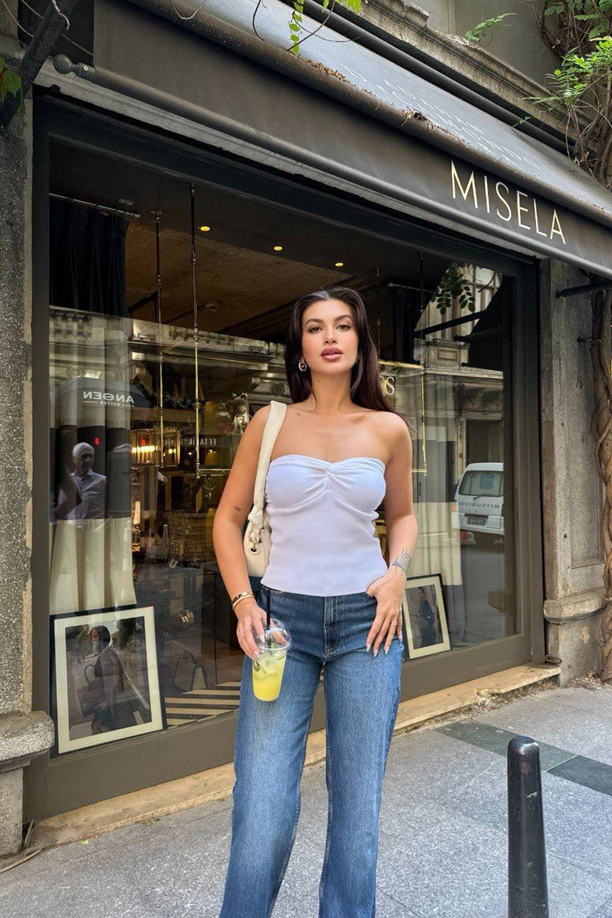 Kadın Bustier Üst - Emily - Beyaz