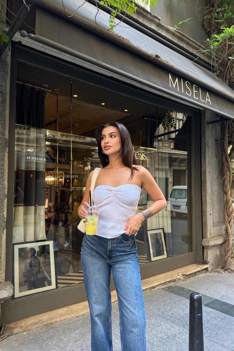 Womens Bustier Top - Emily - White