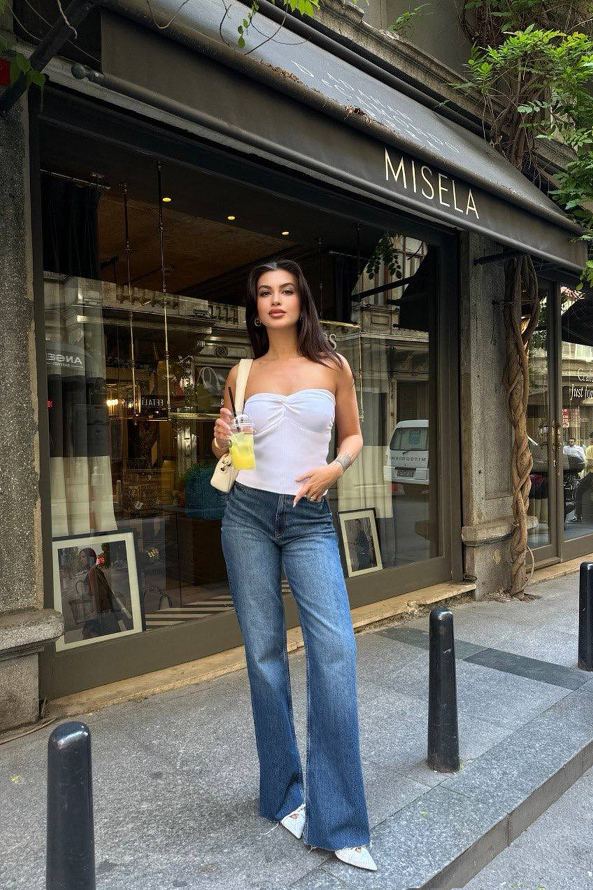 Kadın Bustier Üst - Emily - Beyaz