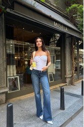Kadın Bustier Üst - Emily - Beyaz