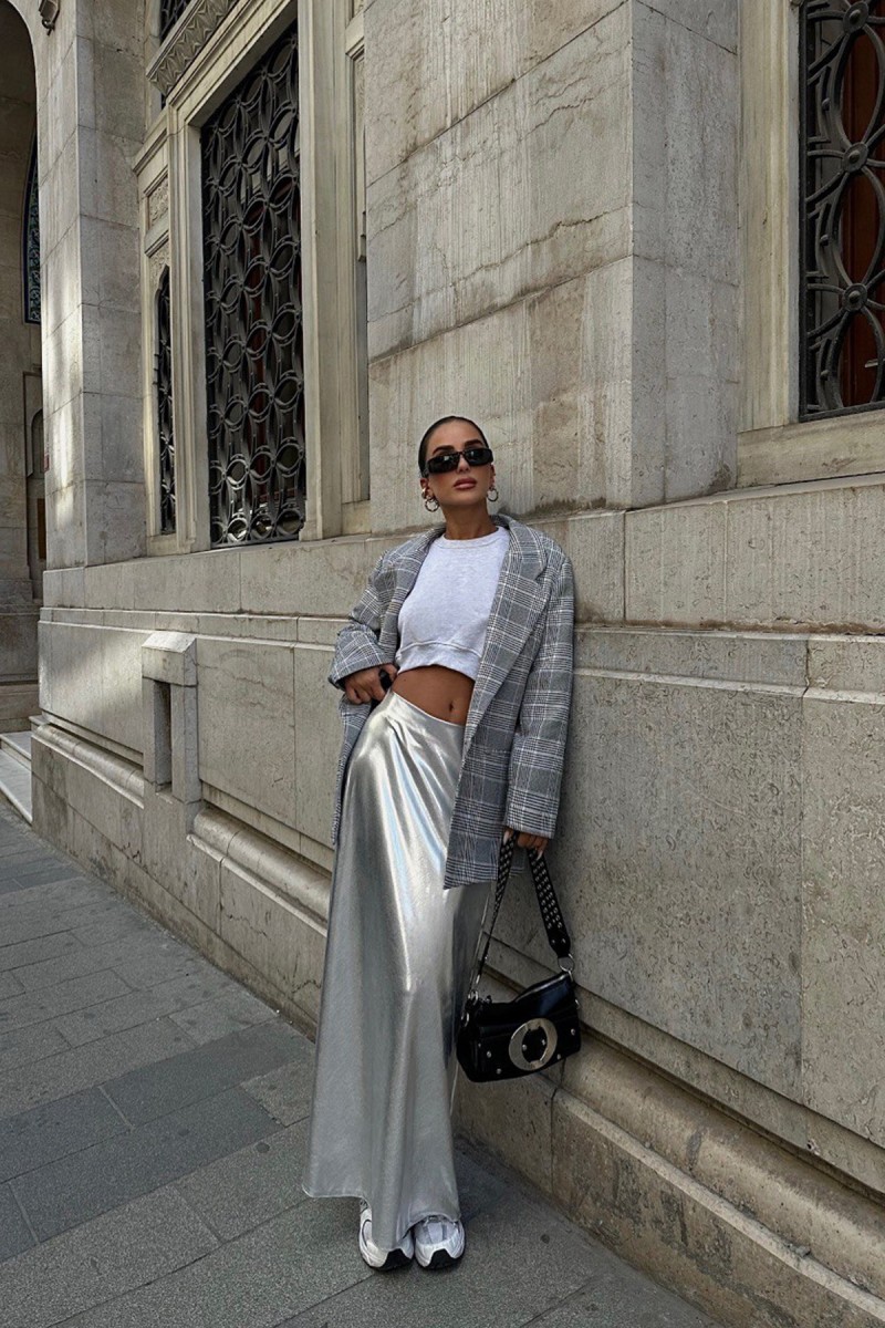 Kadın Etek - Gümüş - Sheyla