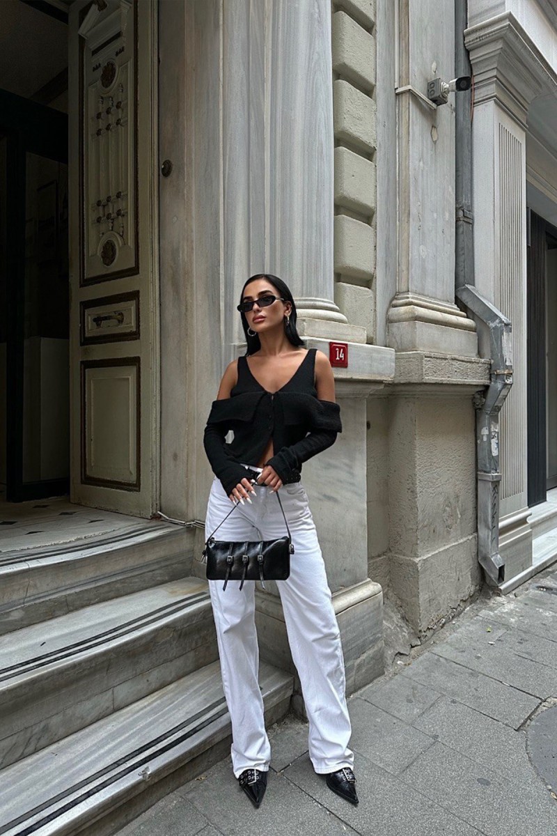 Kadın Hırka - İris - Siyah