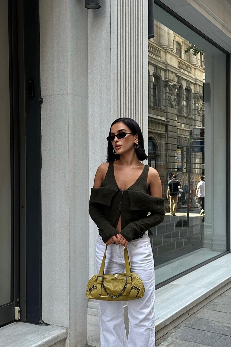 Kadın Hırka - İris - Haki