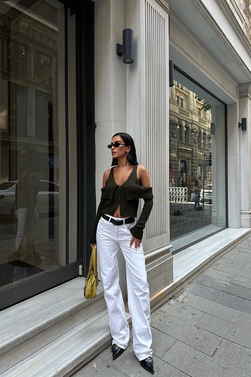 Kadın Hırka - İris - Haki