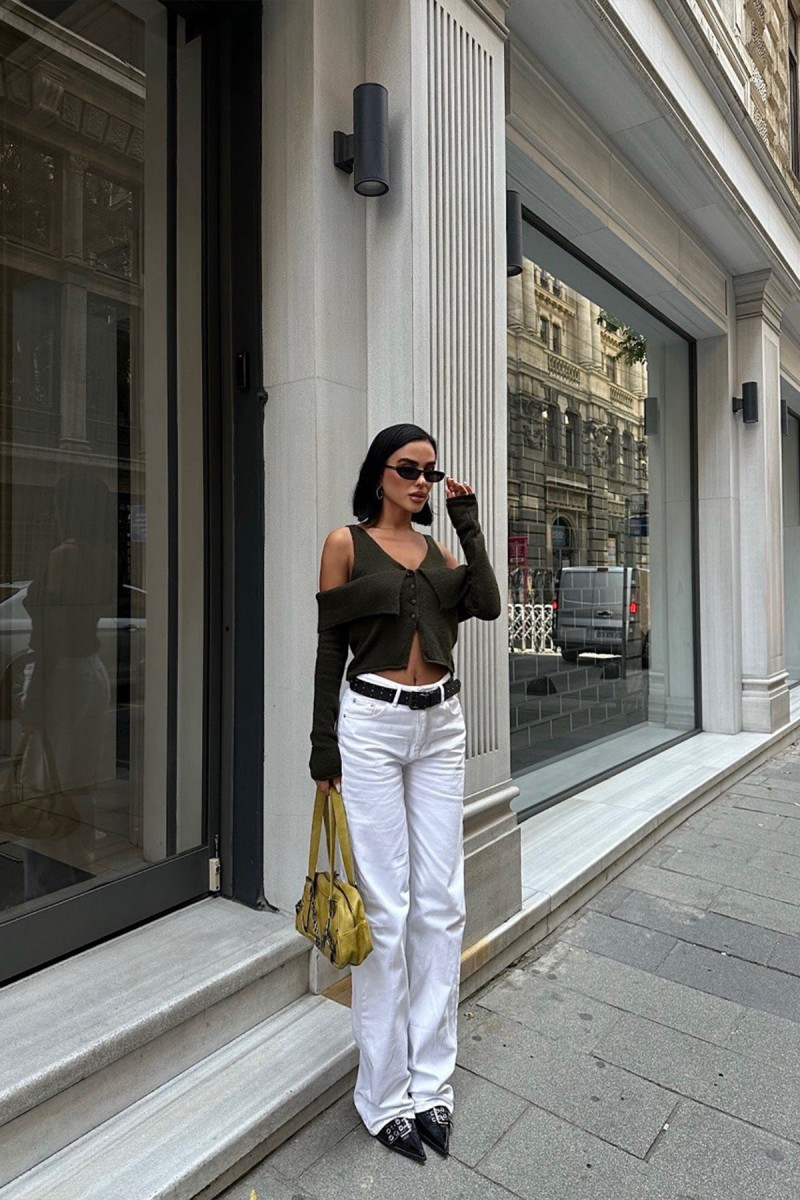 Kadın Hırka - İris - Haki