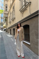 Kadın Blazer Ceket - Marta - Bej