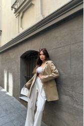 Kadın Blazer Ceket - Marta - Bej