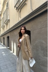Kadın Blazer Ceket - Marta - Bej