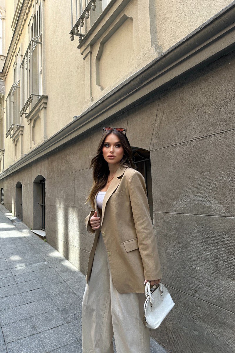 Kadın Blazer Ceket - Marta - Bej