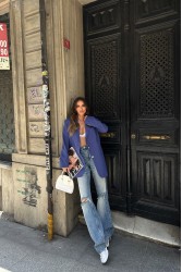 Kadın Blazer Ceket - Marta - Mavi