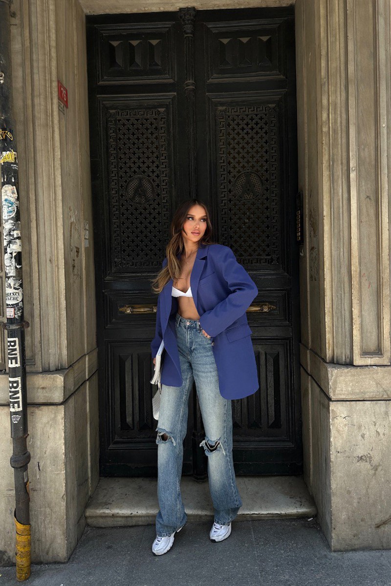 Kadın Blazer Ceket - Marta - Mavi