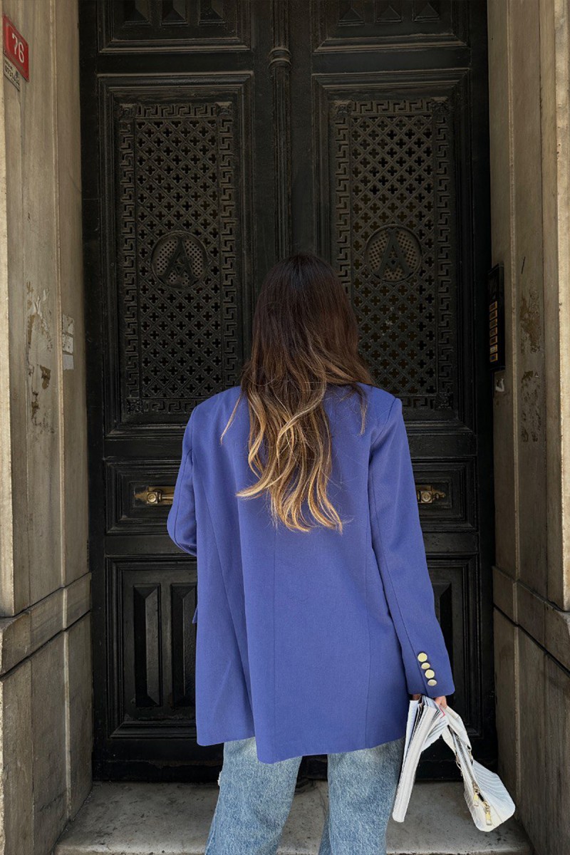 Kadın Blazer Ceket - Marta - Mavi