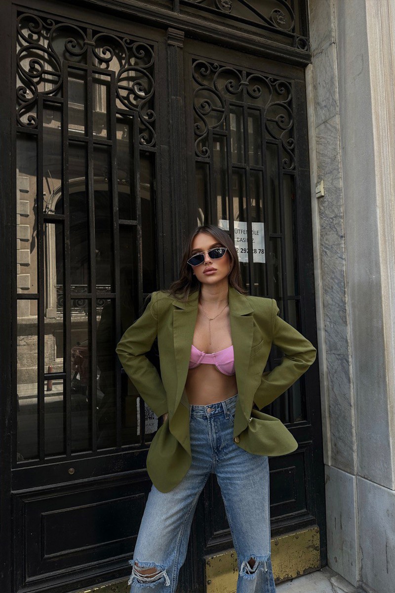 Kadın Blazer Ceket - Marta - Haki