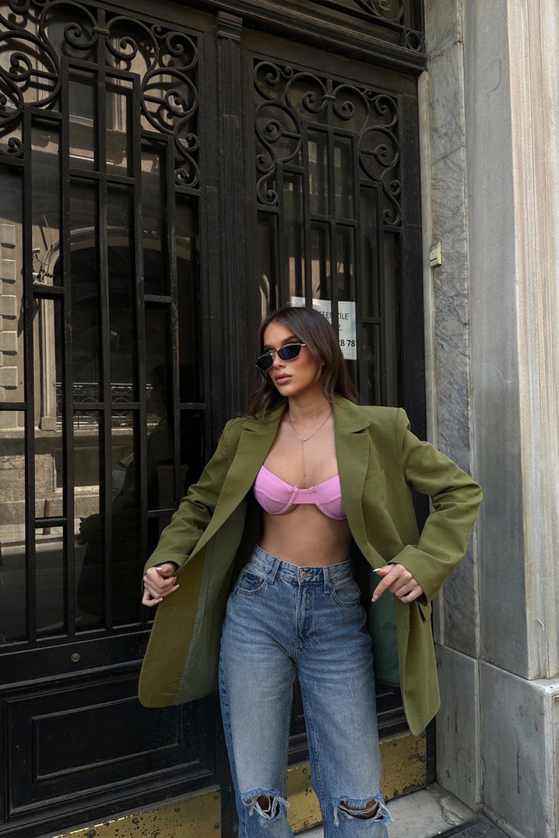 Kadın Blazer Ceket - Marta - Haki