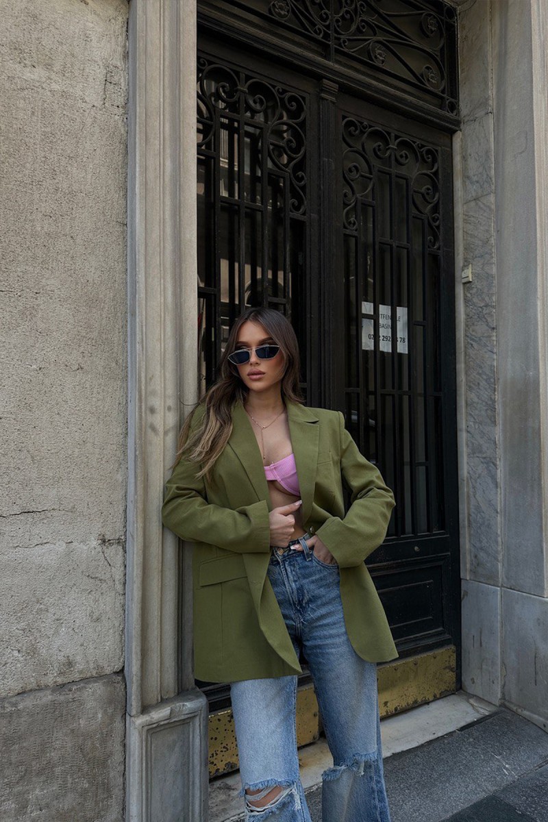 Kadın Blazer Ceket - Marta - Haki