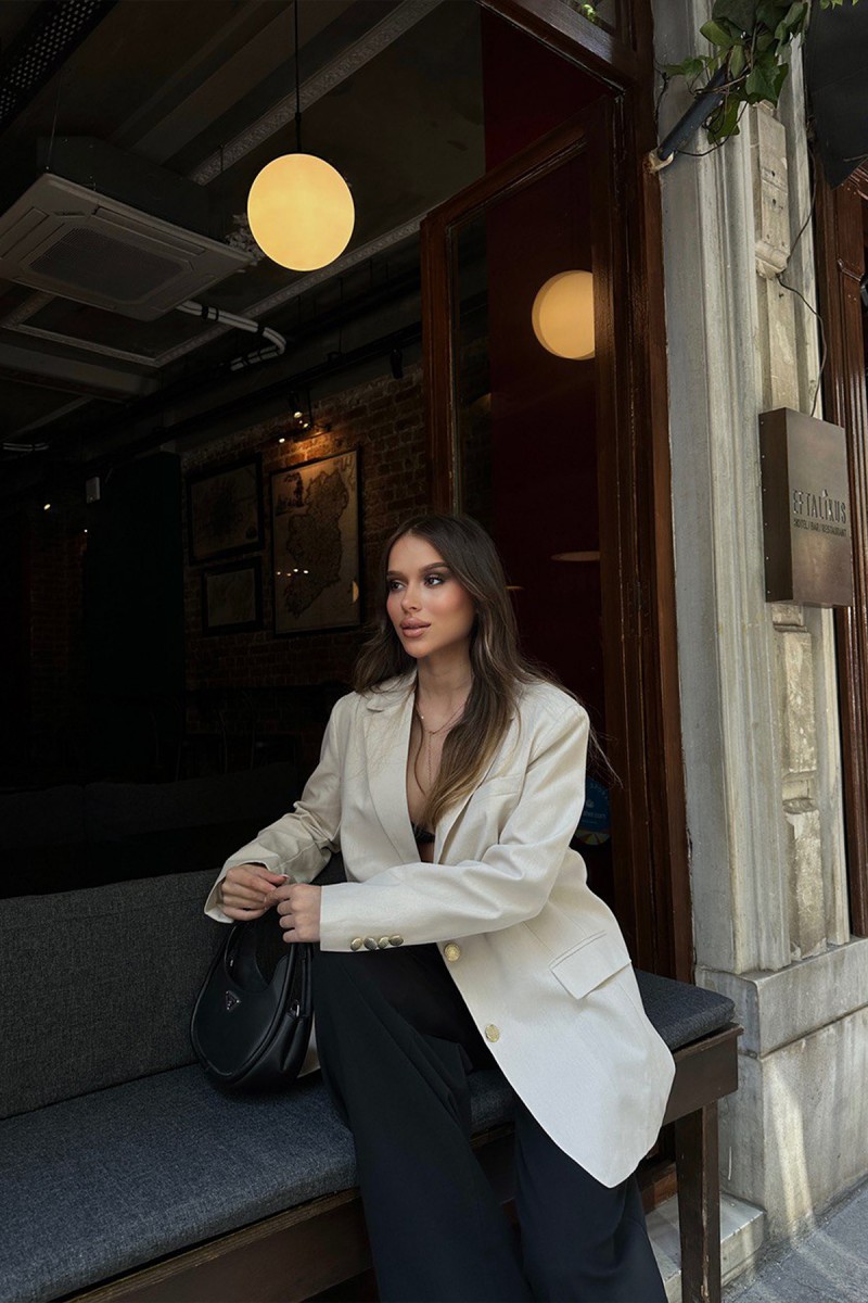 Kadın Blazer Ceket - Marta - Beyaz