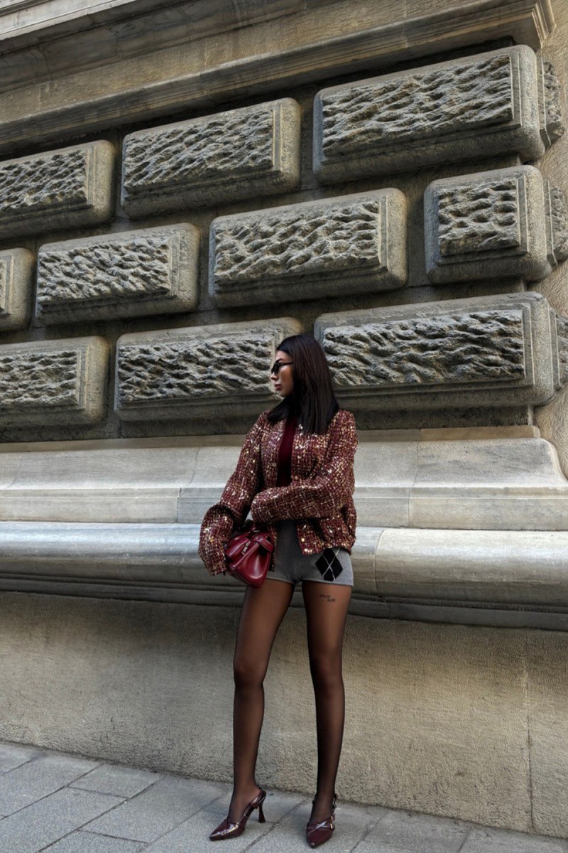 Kadın Bomber Ceket - Payet - Lisa - Kırmızı