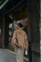 Kadın Bomber Ceket - Payet - Lisa - Sarı