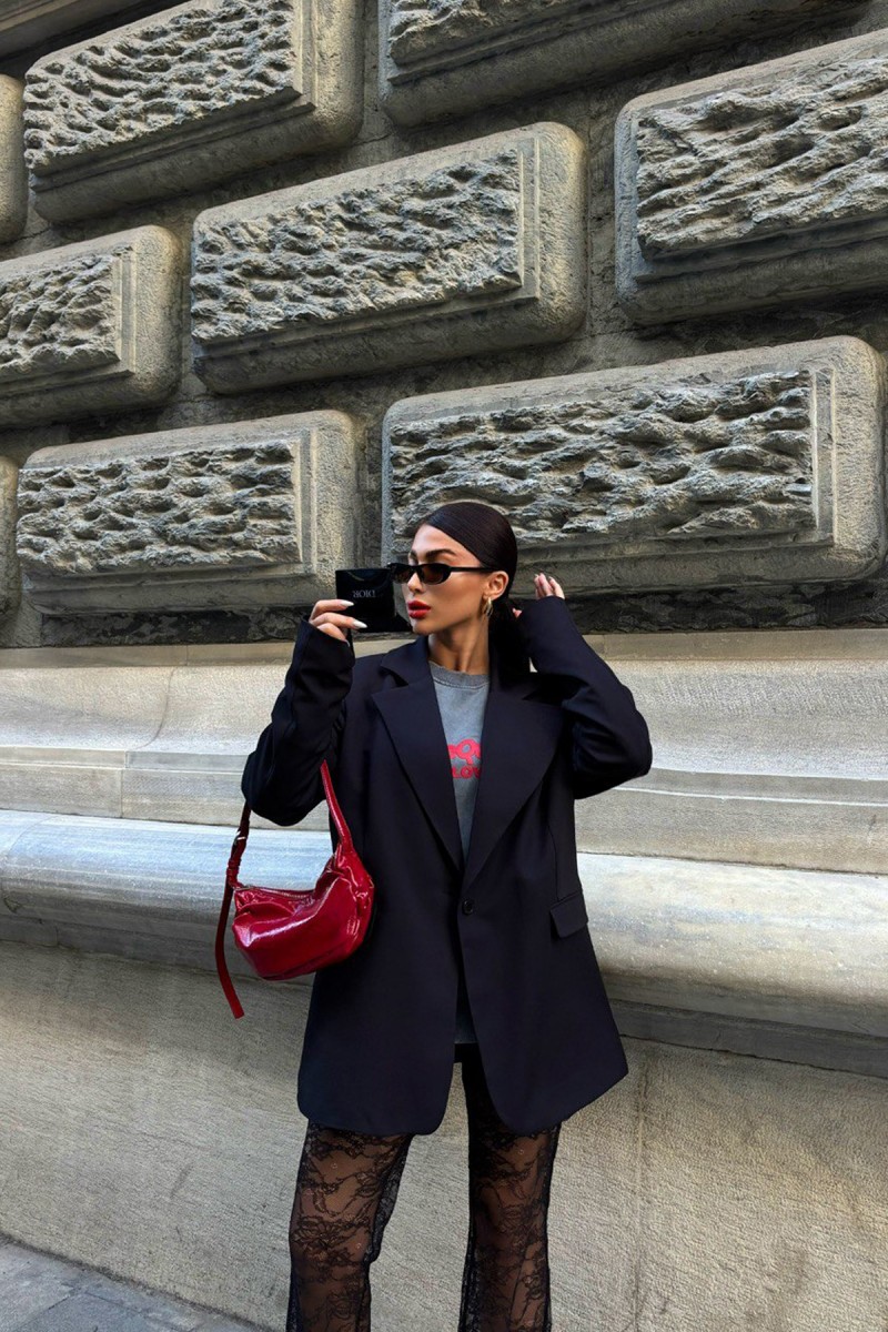 Kadın Blazer Ceket - Rose - Siyah