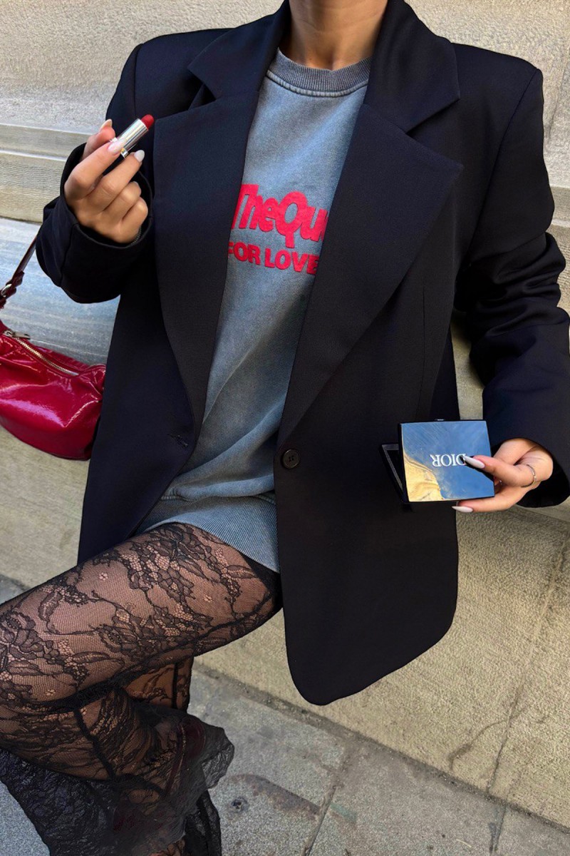 Kadın Blazer Ceket - Rose - Siyah