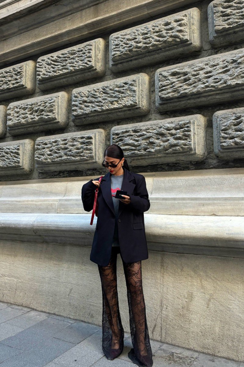 Kadın Blazer Ceket - Rose - Siyah