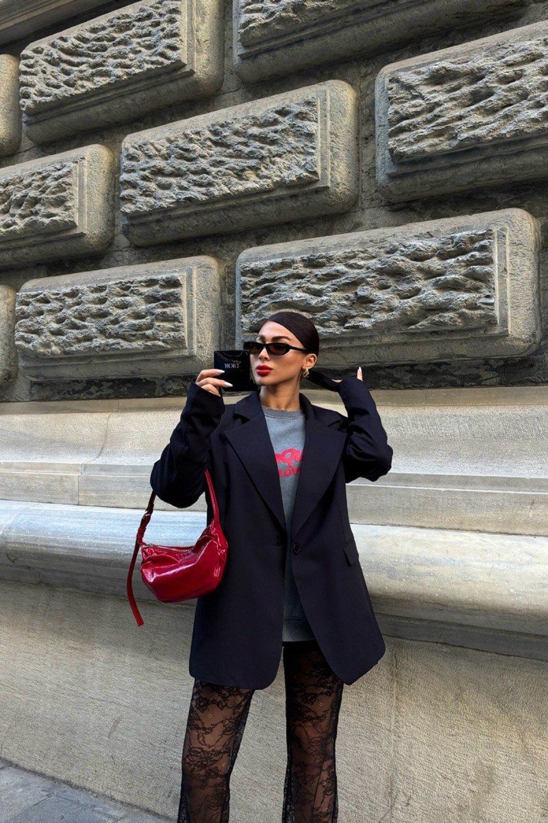 Kadın Blazer Ceket - Rose - Siyah