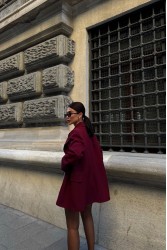 Kadın Blazer Ceket - Rose - Red