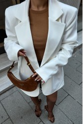 Kadın Blazer Ceket - Rose - Beyaz