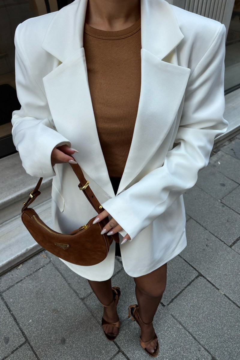 Kadın Blazer Ceket - Rose - Beyaz