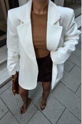 Kadın Blazer Ceket - Rose - Beyaz