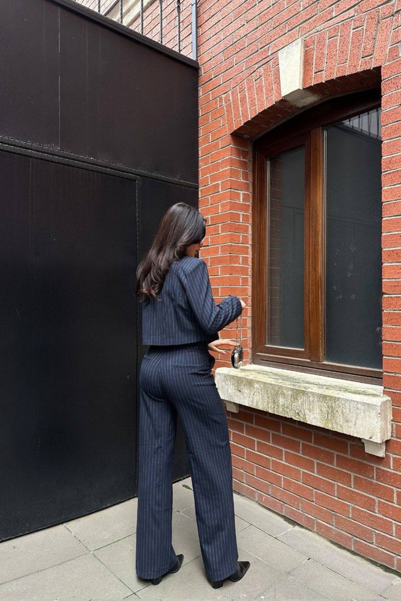 Kadın Takım - Çizgili - Ruby - Mavi