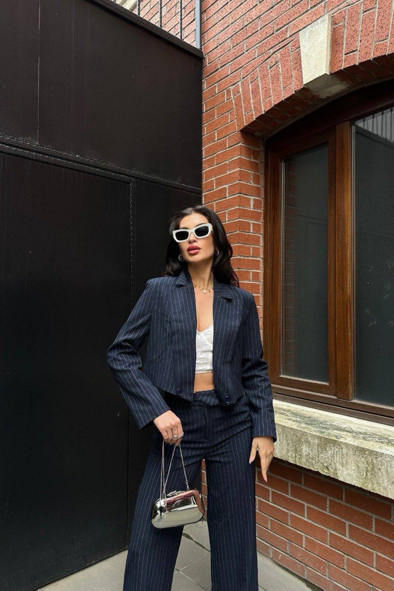 Kadın Takım - Çizgili - Ruby - Mavi