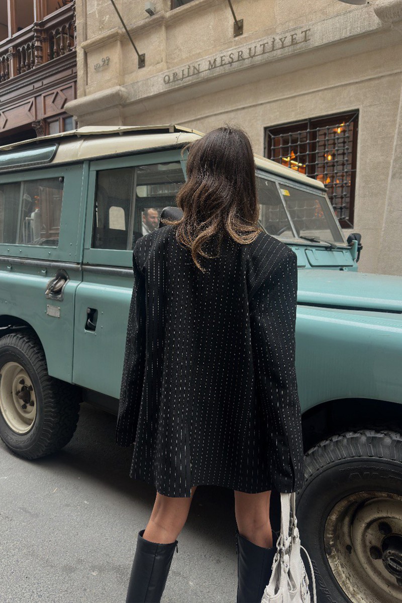 Kadın Takım - Çizgili - Jerry - Siyah