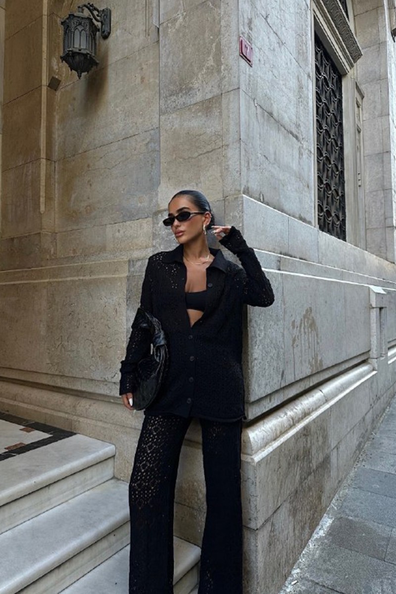 Kadın Takım - Triko - Daisy - Siyah