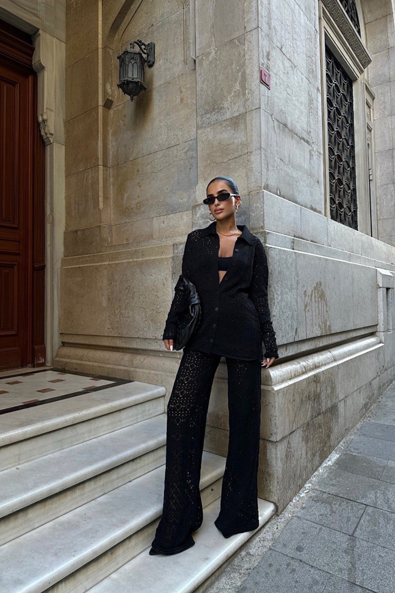 Womens Suit - Knitwear - Daisy - Black