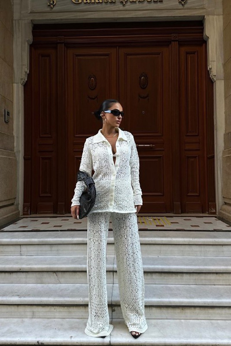 Kadın Takım - Triko - Daisy - Beyaz