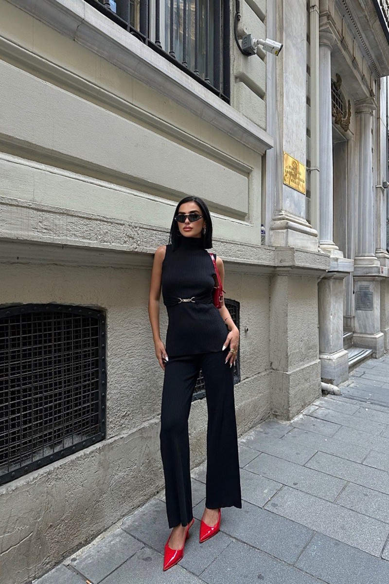 Kadın Takım - Kuşaklı - İvy - Siyah