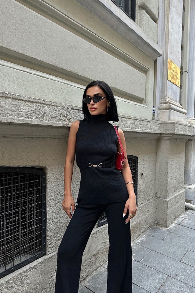 Kadın Takım - Kuşaklı - İvy - Siyah