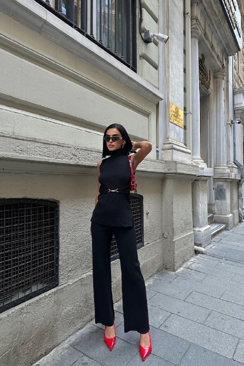 Kadın Takım - Kuşaklı - İvy - Siyah