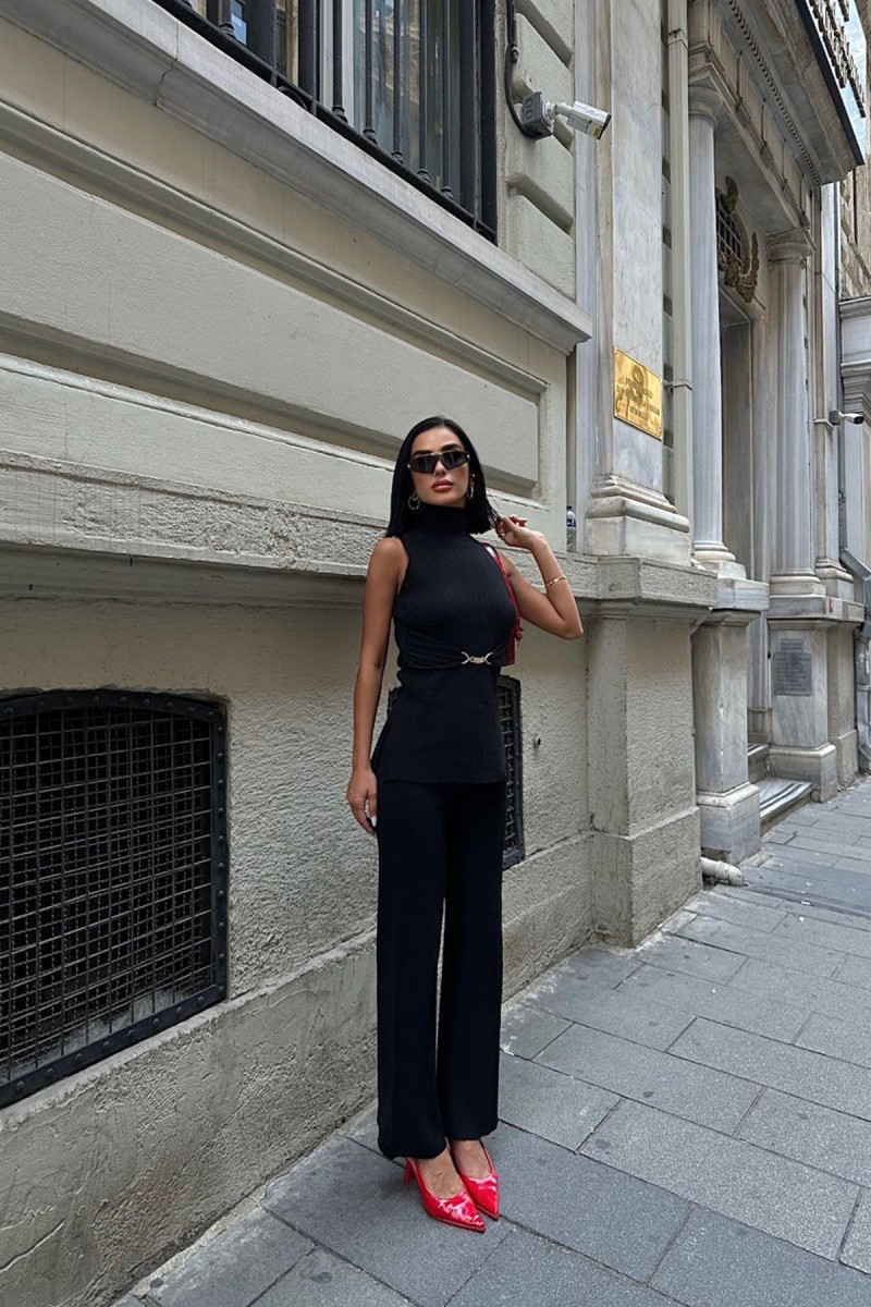 Kadın Takım - Kuşaklı - İvy - Siyah