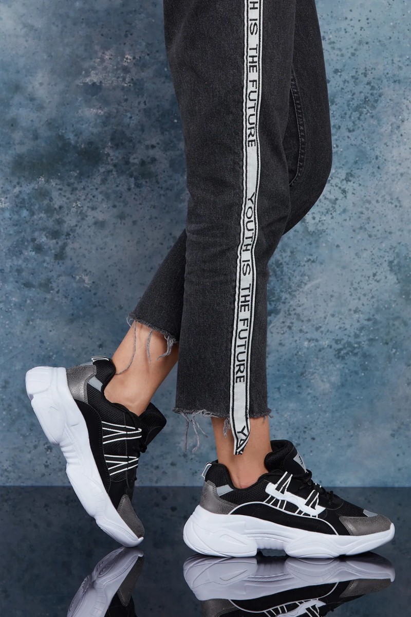 Kadın Sneaker - Siyah Beyaz - DS3.5156