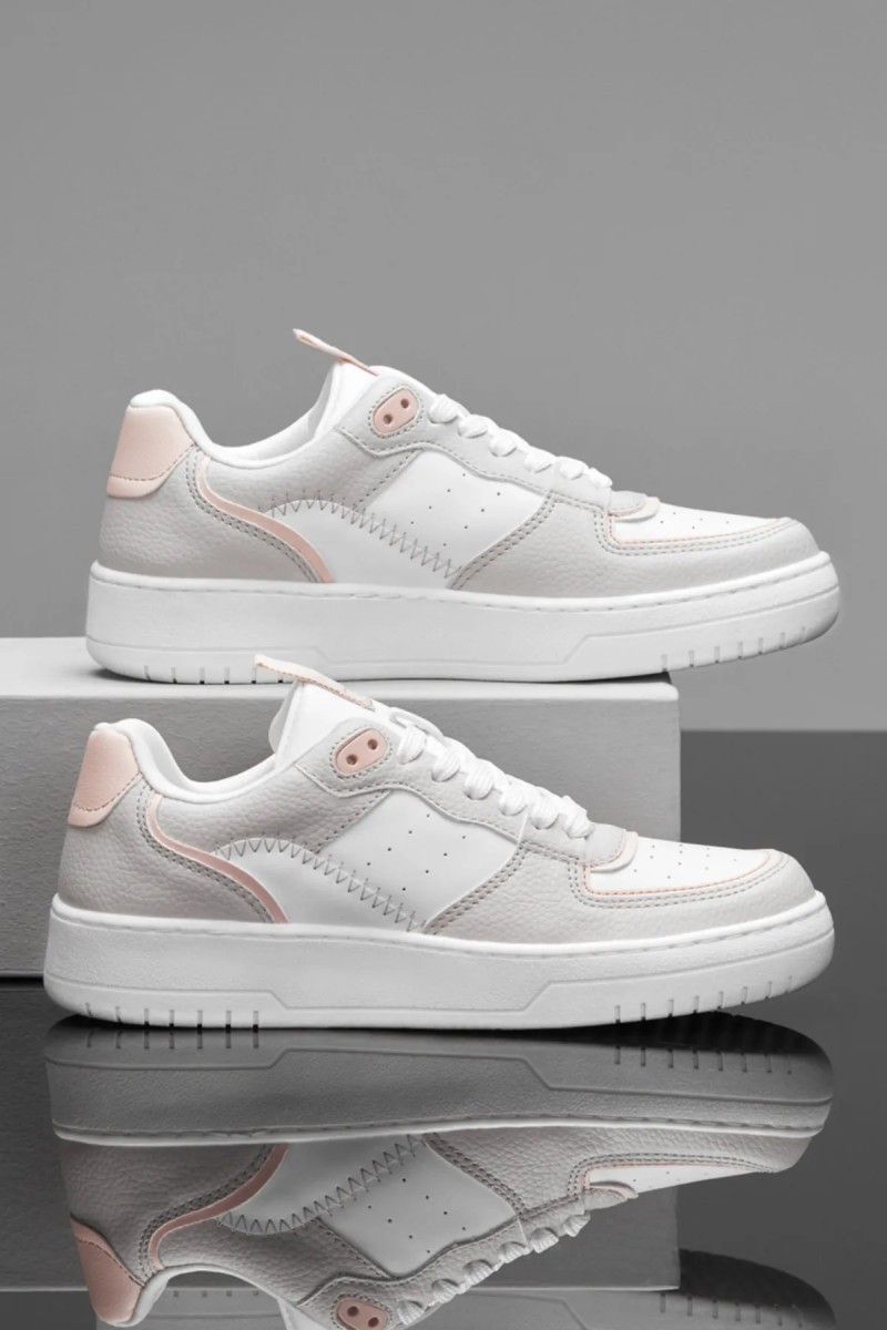 Kadın Sneaker - Beyaz Pudra - DS Alley