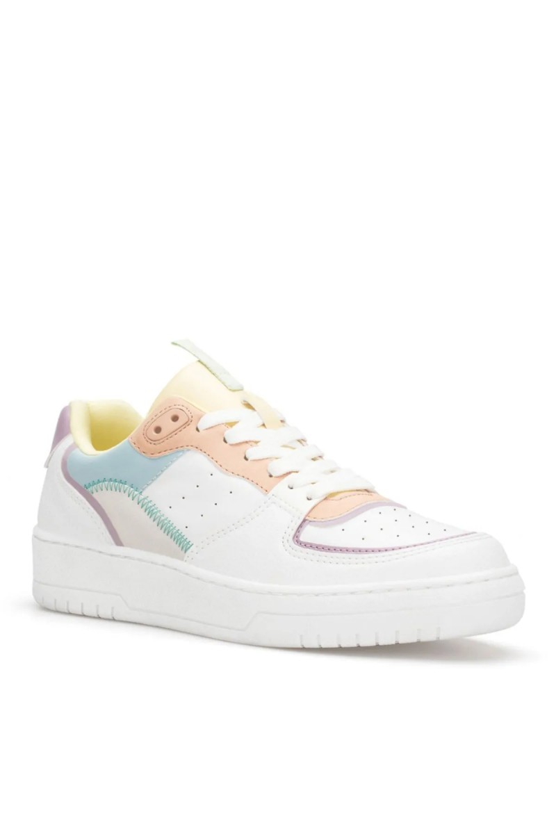 Kadın Sneaker - Beyaz Sarı Mavi - DS Alley