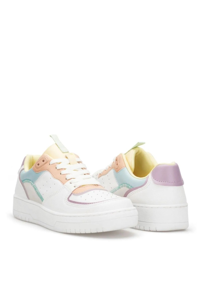 Kadın Sneaker - Beyaz Sarı Mavi - DS Alley